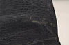 Authentic Burberrys Vintage Leather Clutch Hand Bag Purse Black 0915K