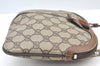 Authentic GUCCI Web Sherry Line Shoulder Cross Bag GG PVC Leather Brown 0916I