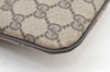 Authentic GUCCI Web Sherry Line Shoulder Cross Bag GG PVC Leather Brown 0916I