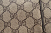 Authentic GUCCI Web Sherry Line Shoulder Cross Bag GG PVC Leather Brown 0916I