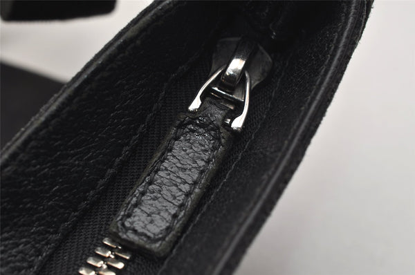 Authentic GUCCI Shoulder Cross Body Bag GG Canvas Leather 122798 Black 0916K