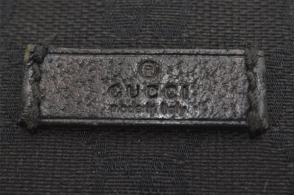 Authentic GUCCI Shoulder Cross Body Bag GG Canvas Leather 122798 Black 0916K