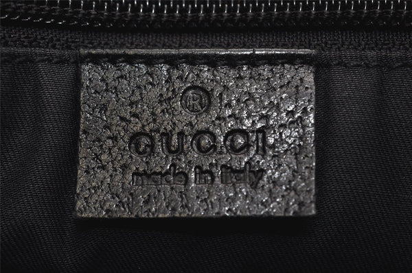 Authentic GUCCI Shoulder Cross Body Bag GG Canvas Leather 122798 Black 0916K