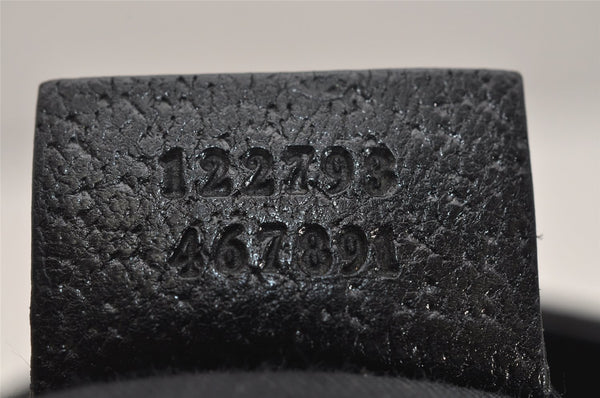 Authentic GUCCI Shoulder Cross Body Bag GG Canvas Leather 122798 Black 0916K