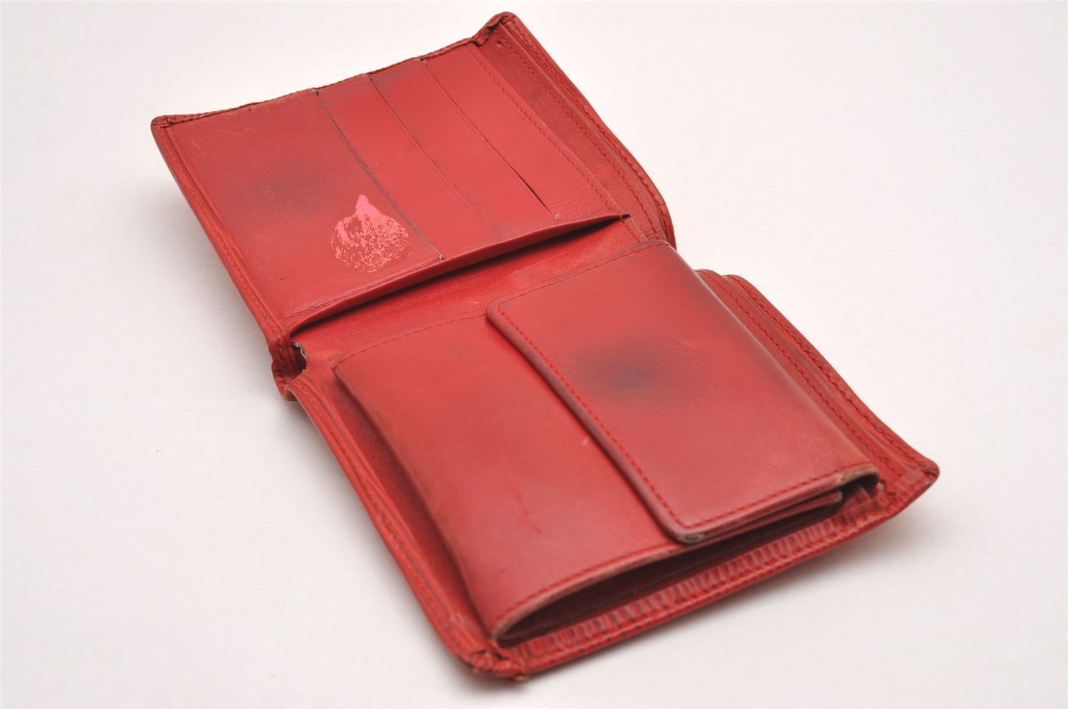 Authentic Louis Vuitton Epi Portefeuille Marco Bifold Wallet Red M63547 LV 0917J