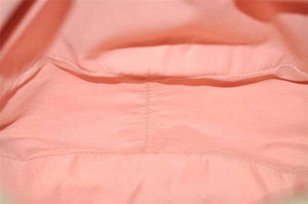 Authentic GUCCI Abbey Shoulder Tote Bag GG Canvas Leather 130736 Pink 0918I