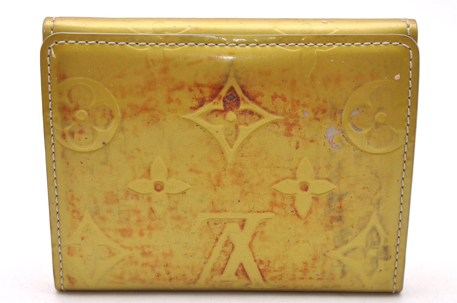 Auth Louis Vuitton Vernis Ludlow Coin Purse Card Case Yellow M91161 LV  0918J