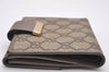 Authentic GUCCI Vintage Bifold Wallet Purse GG PVC Leather 212090 Brown 0919J