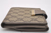 Authentic GUCCI Vintage Bifold Wallet Purse GG PVC Leather 212090 Brown 0919J