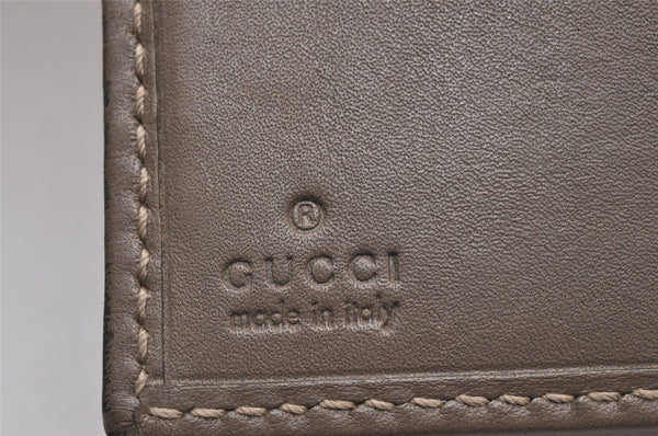 Authentic GUCCI Vintage Bifold Wallet Purse GG PVC Leather 212090 Brown 0919J