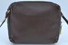 Authentic GUCCI Vintage Shoulder Cross Body Bag Purse Leather Brown 0920I