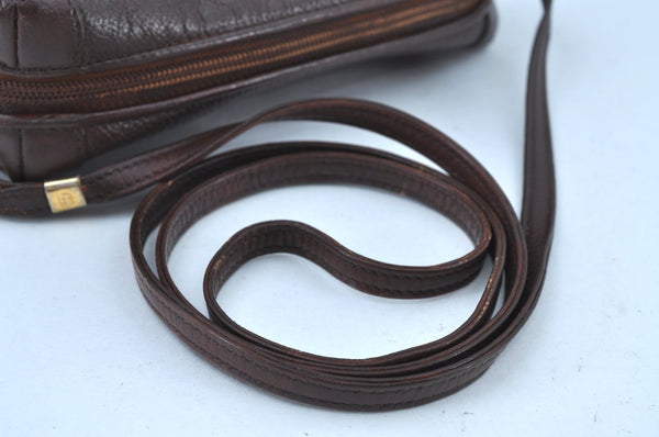 Authentic GUCCI Vintage Shoulder Cross Body Bag Purse Leather Brown 0920I
