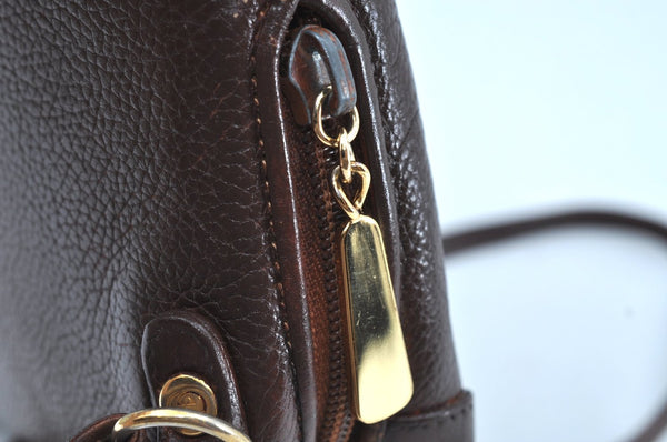 Authentic GUCCI Vintage Shoulder Cross Body Bag Purse Leather Brown 0920I