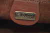 Authentic GUCCI Vintage Shoulder Cross Body Bag Purse Leather Brown 0920I