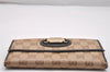 Authentic GUCCI GG Crystal Long Wallet Purse GG PVC Leather 231841 Brown 0920J