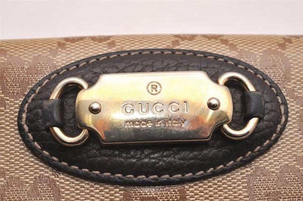 Authentic GUCCI GG Crystal Long Wallet Purse GG PVC Leather 231841 Brown 0920J