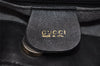 Authentic GUCCI Vintage Bamboo Shoulder Hand Bag Purse Leather Black 0921I