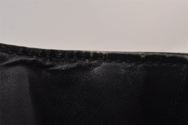 Authentic GUCCI Vintage Bamboo Shoulder Hand Bag Purse Leather Black 0921I