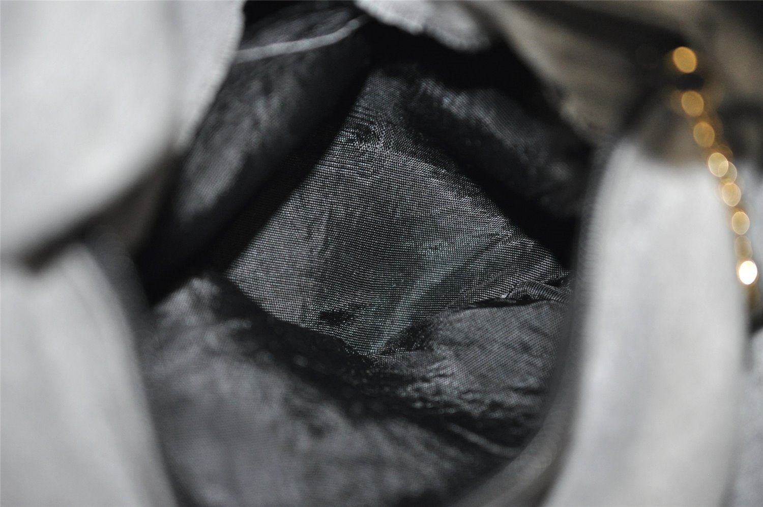 Authentic GUCCI Vintage Bamboo Shoulder Hand Bag Purse Leather Black 0921I