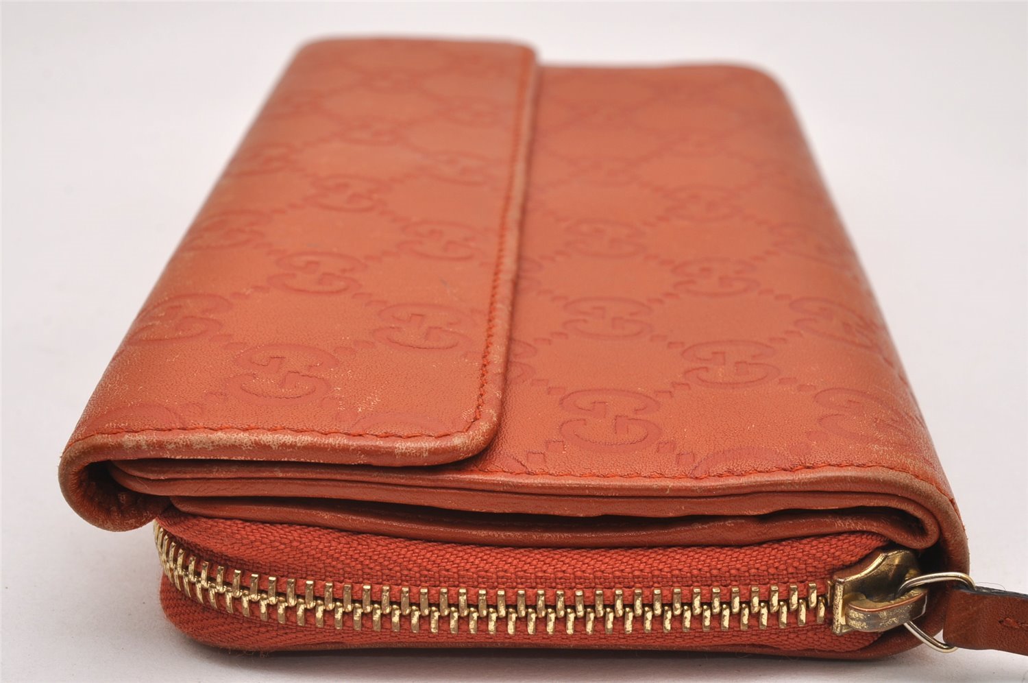 Authentic GUCCI Guccissima GG Leather Long Wallet Purse 347112 Brown 0921J