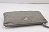 Authentic PRADA Vintage Nylon Leather Pouch Purse Gray 0921K