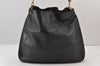 Authentic GUCCI Vintage Bamboo 2Way Shoulder Hand Bag Leather Black Junk 0922K