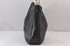 Authentic GUCCI Vintage Bamboo 2Way Shoulder Hand Bag Leather Black Junk 0922K