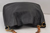 Authentic GUCCI Vintage Bamboo 2Way Shoulder Hand Bag Leather Black Junk 0922K