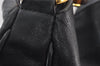 Authentic GUCCI Vintage Bamboo 2Way Shoulder Hand Bag Leather Black Junk 0922K