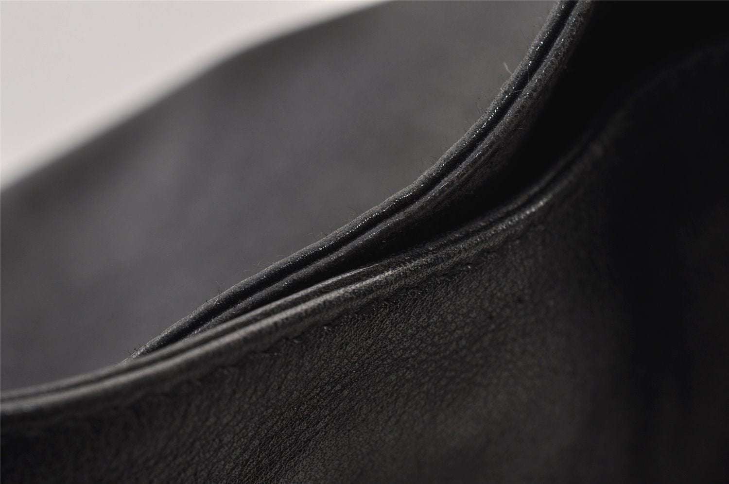 Authentic GUCCI Vintage Bamboo 2Way Shoulder Hand Bag Leather Black Junk 0922K