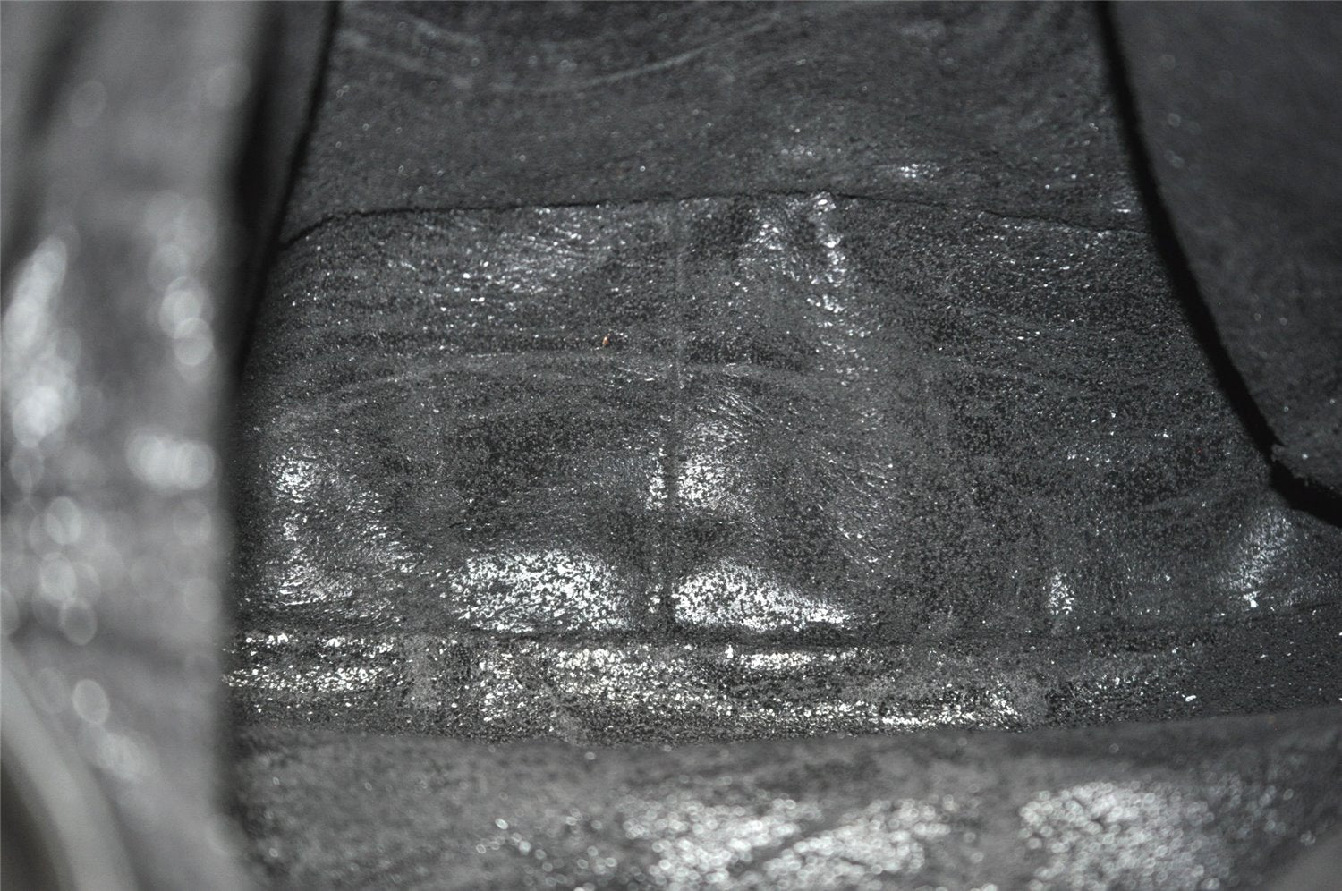 Authentic GUCCI Vintage Bamboo 2Way Shoulder Hand Bag Leather Black Junk 0922K