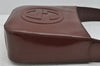 Authentic GUCCI Vintage Shoulder Hand Bag Purse Enamel Brown Junk 0923K