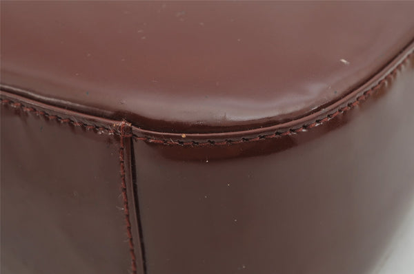 Authentic GUCCI Vintage Shoulder Hand Bag Purse Enamel Brown Junk 0923K