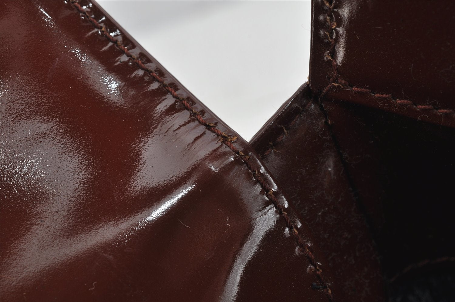 Authentic GUCCI Vintage Shoulder Hand Bag Purse Enamel Brown Junk 0923K