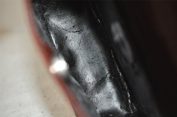 Authentic GUCCI Vintage Shoulder Hand Bag Purse Enamel Brown Junk 0923K