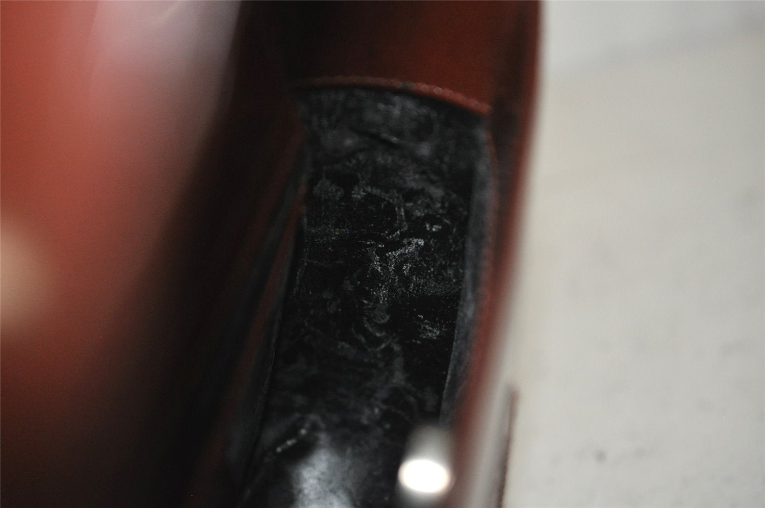 Authentic GUCCI Vintage Shoulder Hand Bag Purse Enamel Brown Junk 0923K