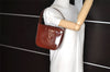 Authentic GUCCI Vintage Shoulder Hand Bag Purse Enamel Brown Junk 0923K