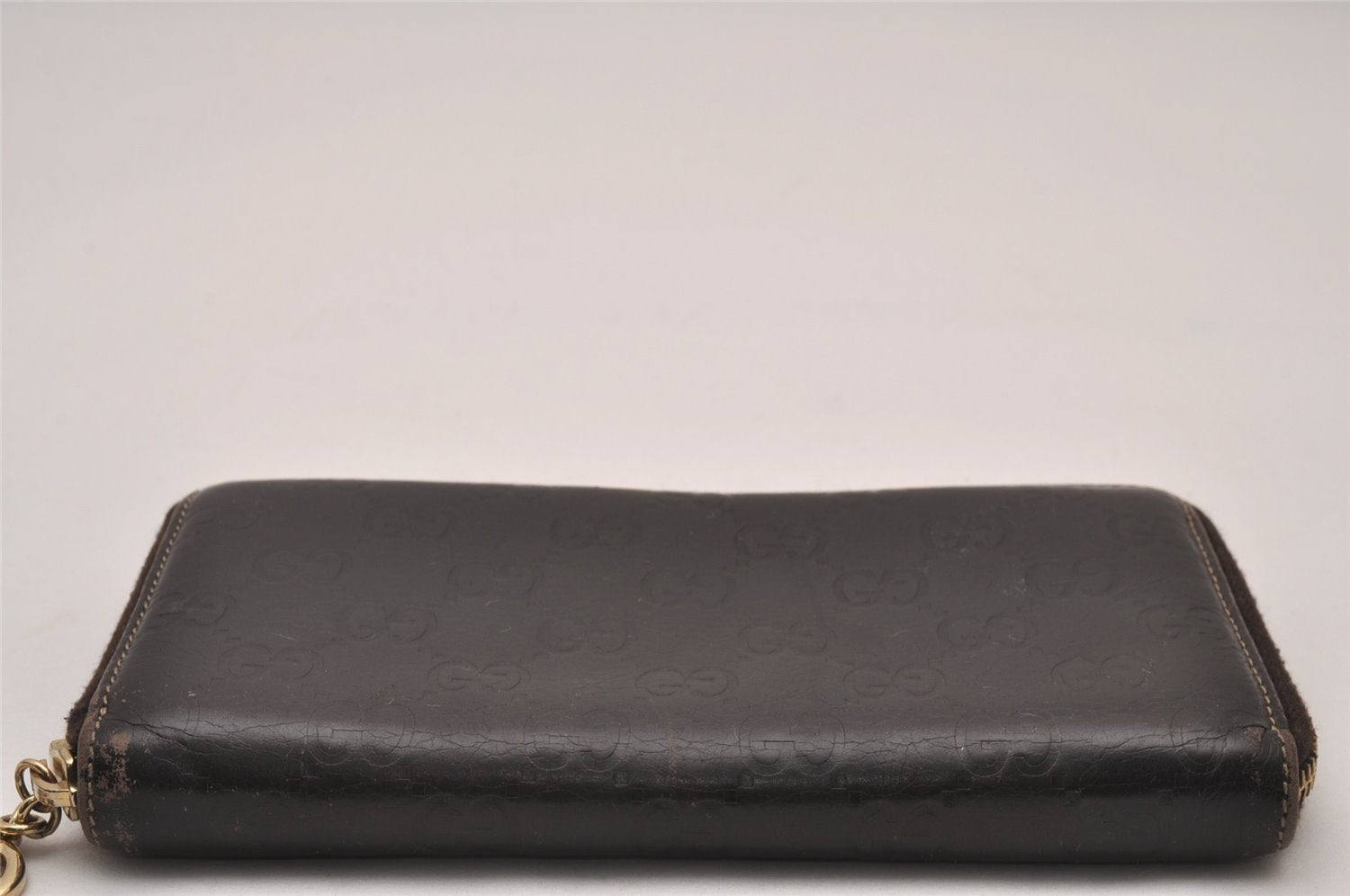 Authentic GUCCI Guccissima GG Leather Long Wallet Purse 212110 Brown 0924J