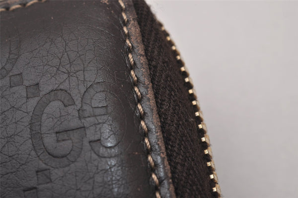 Authentic GUCCI Guccissima GG Leather Long Wallet Purse 212110 Brown 0924J