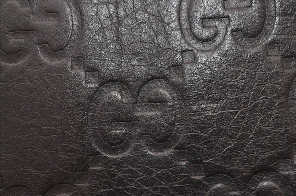 Authentic GUCCI Guccissima GG Leather Long Wallet Purse 212110 Brown 0924J