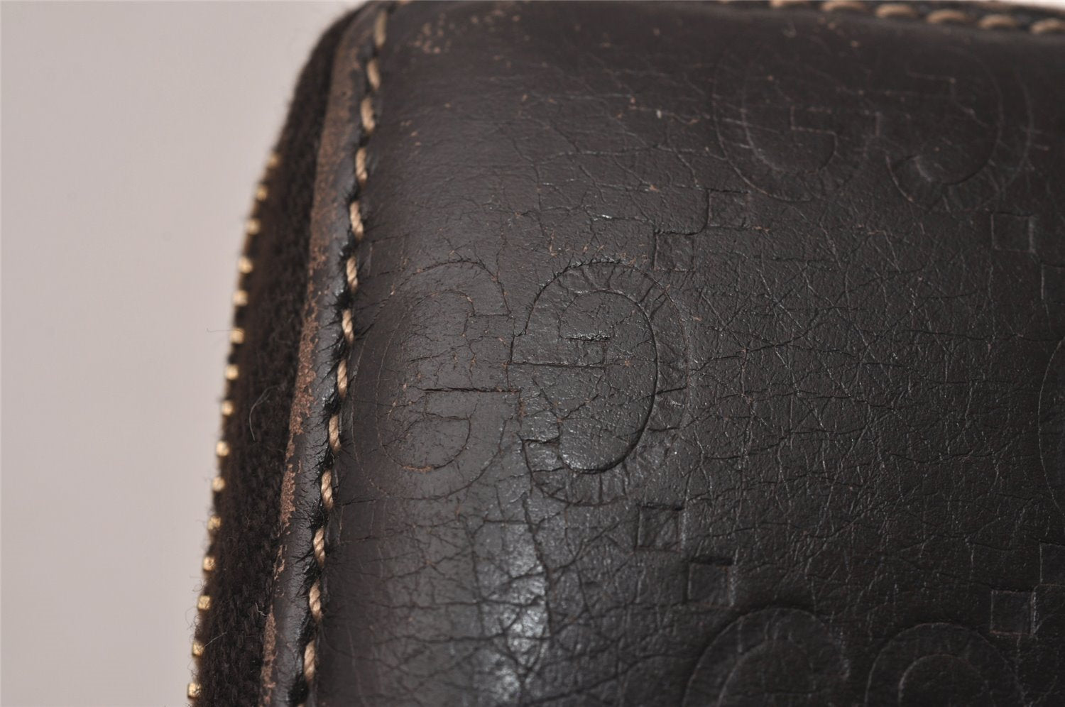 Authentic GUCCI Guccissima GG Leather Long Wallet Purse 212110 Brown 0924J