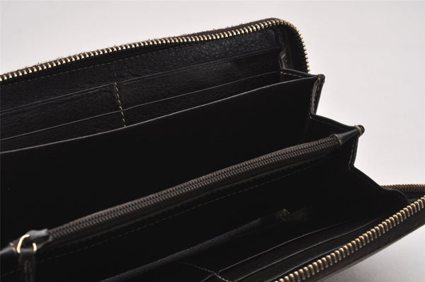 Authentic GUCCI Guccissima GG Leather Long Wallet Purse 212110 Brown 0924J