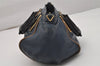 Authentic Chloe Ethel 2Way Shoulder Cross Body Hand Bag Purse Leather Navy 0925K