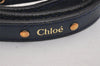 Authentic Chloe Ethel 2Way Shoulder Cross Body Hand Bag Purse Leather Navy 0925K