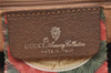 Authentic GUCCI Vintage Clutch Hand Bag Purse GG PVC Leather Brown 0926I