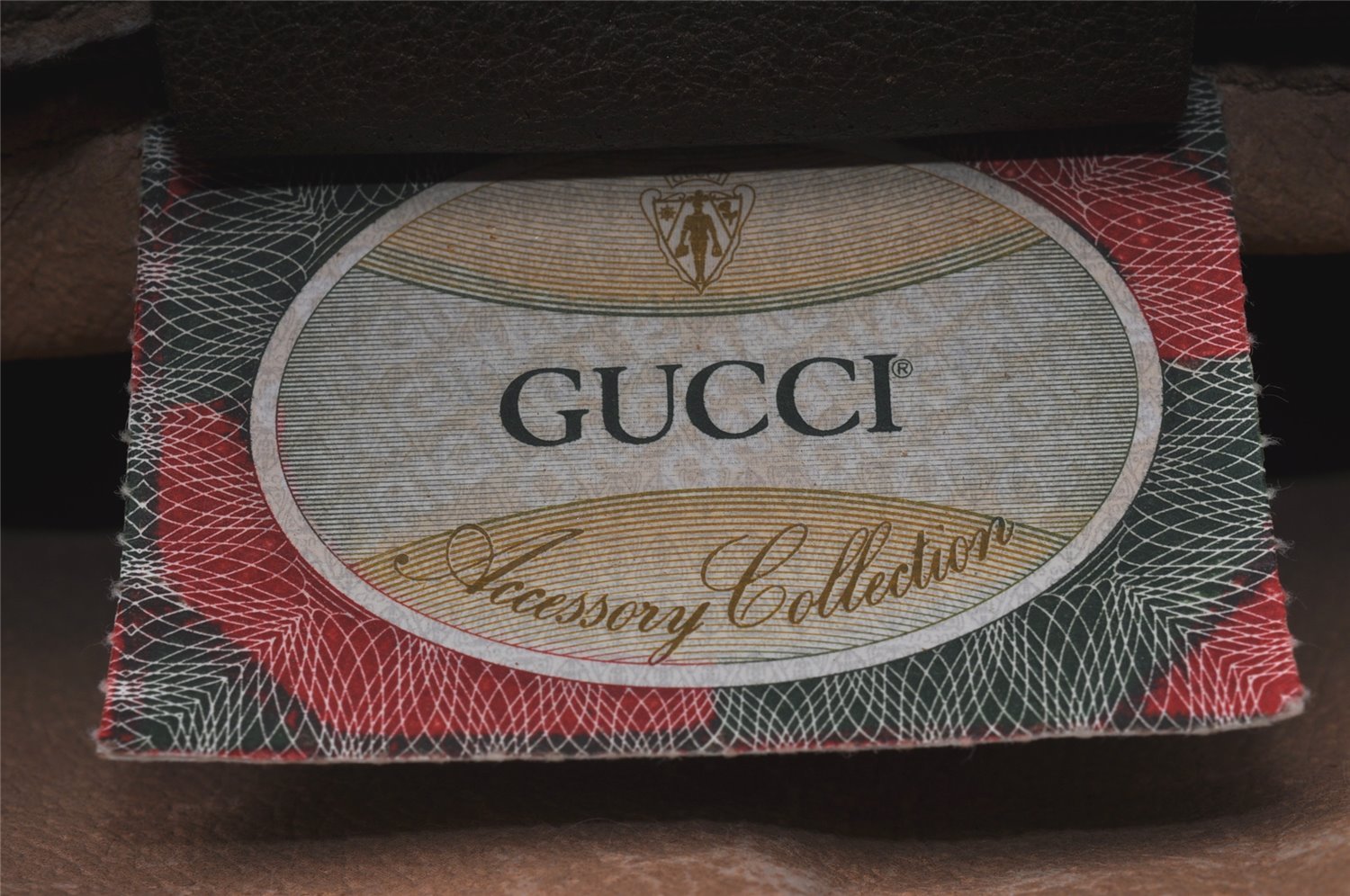 Authentic GUCCI Vintage Clutch Hand Bag Purse GG PVC Leather Brown 0926I