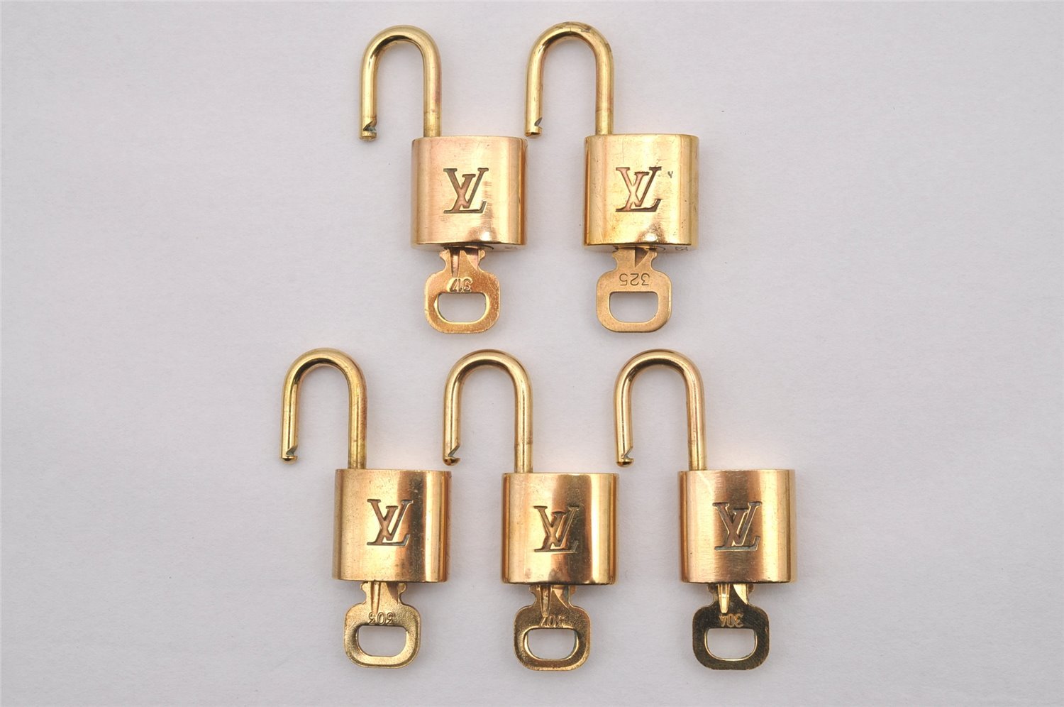 Authentic Louis Vuitton Padlock & Keys 10Set LV 0928J