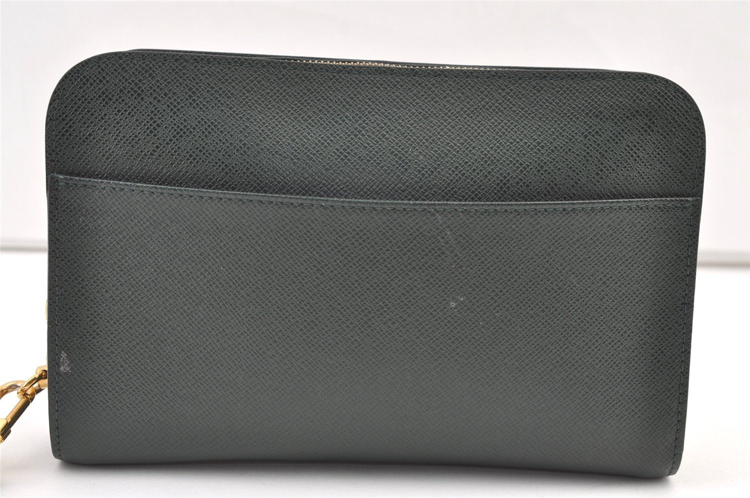 Authentic Louis Vuitton Taiga Baikal Clutch Bag Green M30184 LV 0928K