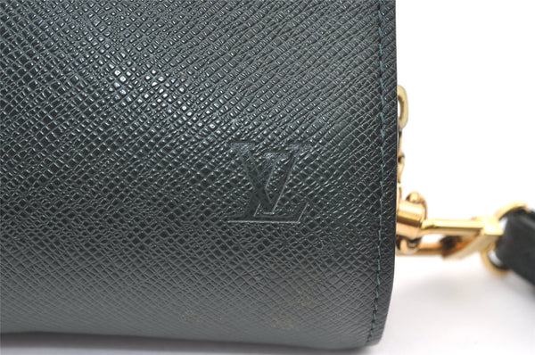 Authentic Louis Vuitton Taiga Baikal Clutch Bag Green M30184 LV 0928K