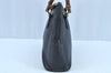 Authentic GUCCI Bamboo 2way Hand Shoulder Bag Leather Navy Blue Junk 0929I